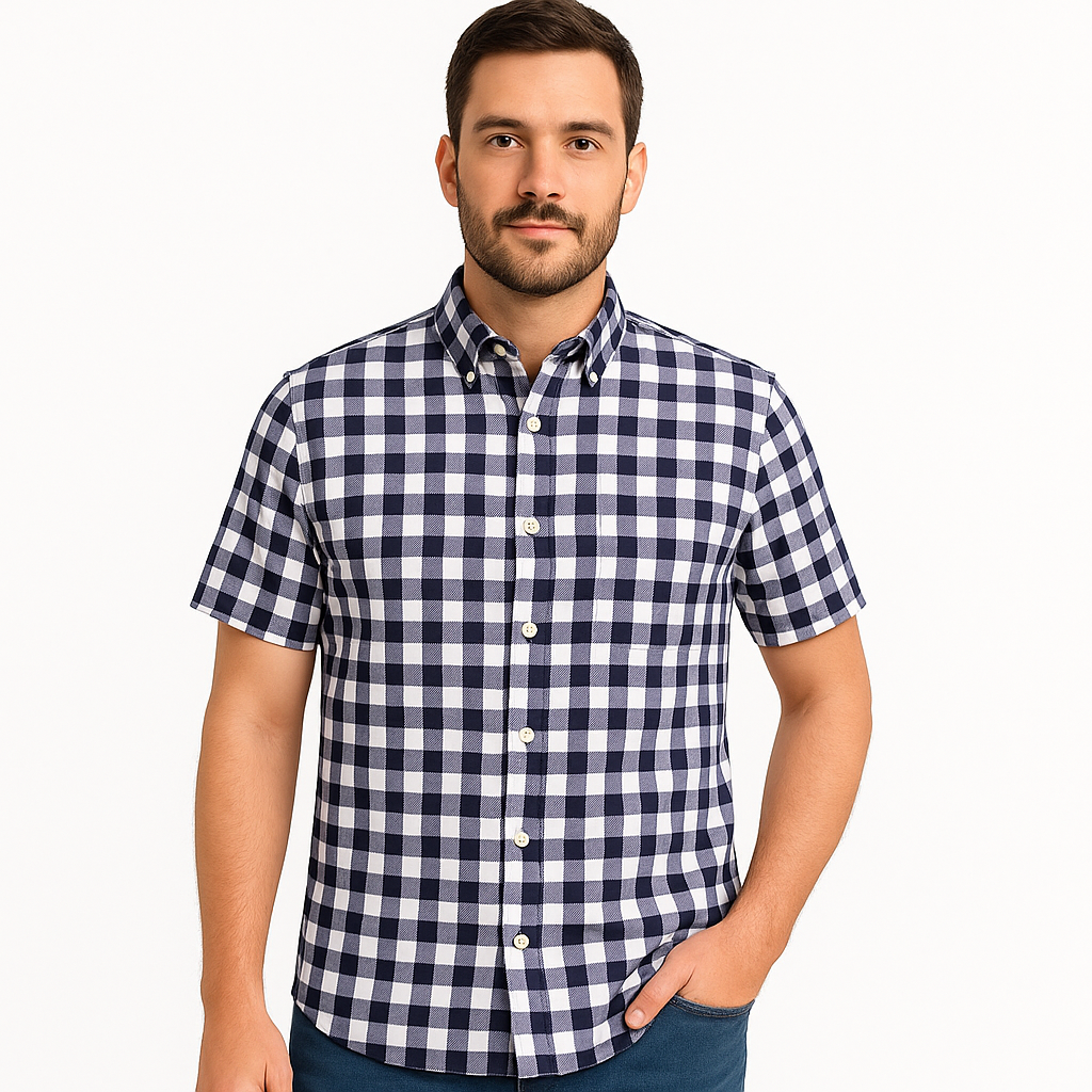 Classic Violet Gingham Unstitched Cotton Fabric
