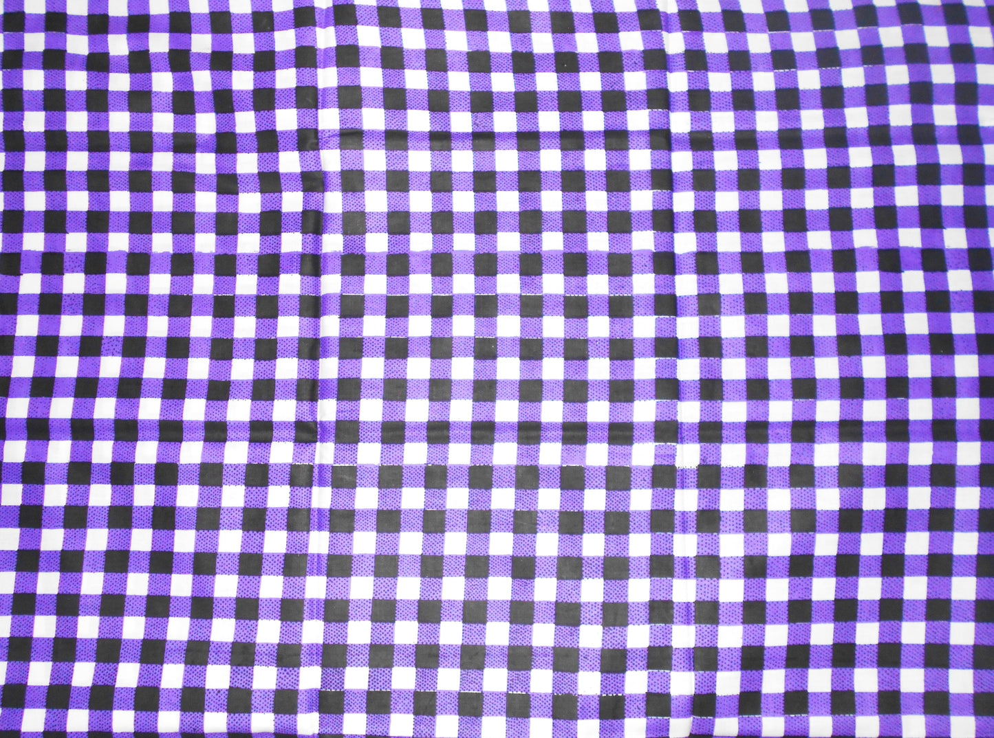 Classic Violet Gingham Unstitched Cotton Fabric