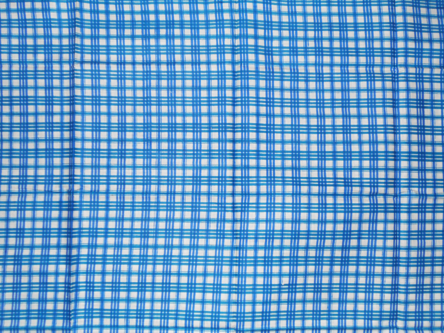 Azure Grid 100% Cotton Unstitched Fabric